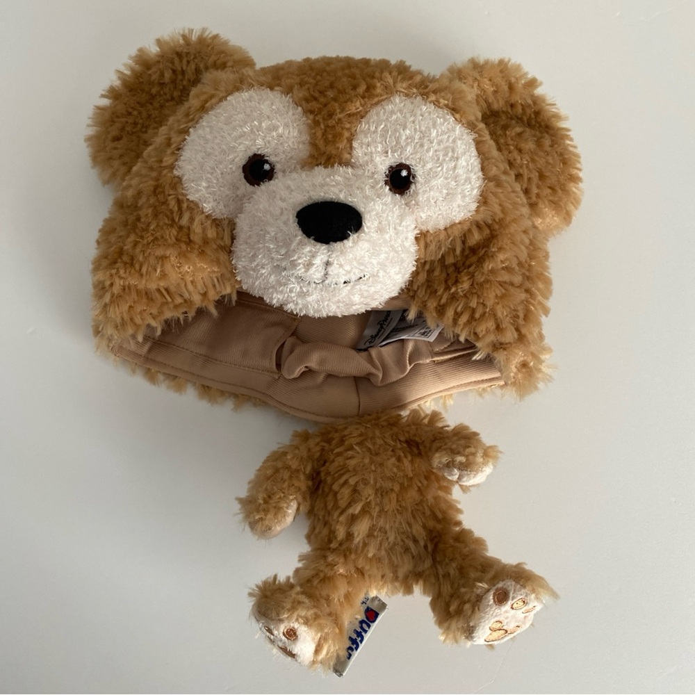 Adult Disney Parks Duffy Bear Cap Hat Hong Kong Plush Teddy Animal Ears Hat LN